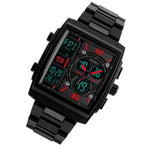 SKMEI 1274 Relógio Electrónico Masculino de Moda Multifuncional para Desporto ao Ar Livre, Vermelho, Azul, Preto, Dourado