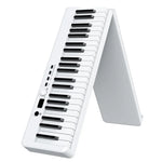 Teclado Piano Eletrónico Portátil Dobrável Wersi de 88 Teclas para Iniciantes Praticar Piano, Ficha CN, USB Branco, USB Preto
