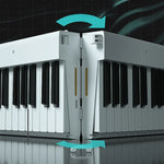 Teclado Piano Eletrónico Portátil Dobrável Wersi de 88 Teclas para Iniciantes Praticar Piano, Ficha CN, USB Branco, USB Preto