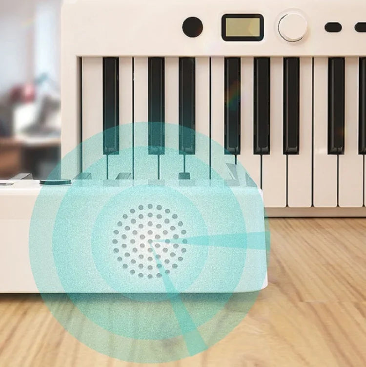 Teclado Piano Eletrónico Portátil Dobrável Wersi de 88 Teclas para Iniciantes Praticar Piano, Ficha CN, USB Branco, USB Preto
