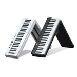 Teclado Piano Eletrónico Portátil Dobrável Wersi de 88 Teclas para Iniciantes Praticar Piano, Ficha CN, USB Branco, USB Preto