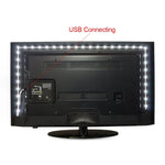 Luz de Tira LED Epóxi SMD 2835 Alimentada por USB Lâmpada Decorativa de Mesa de Natal para Iluminação de Fundo de TV, 1m, 5m