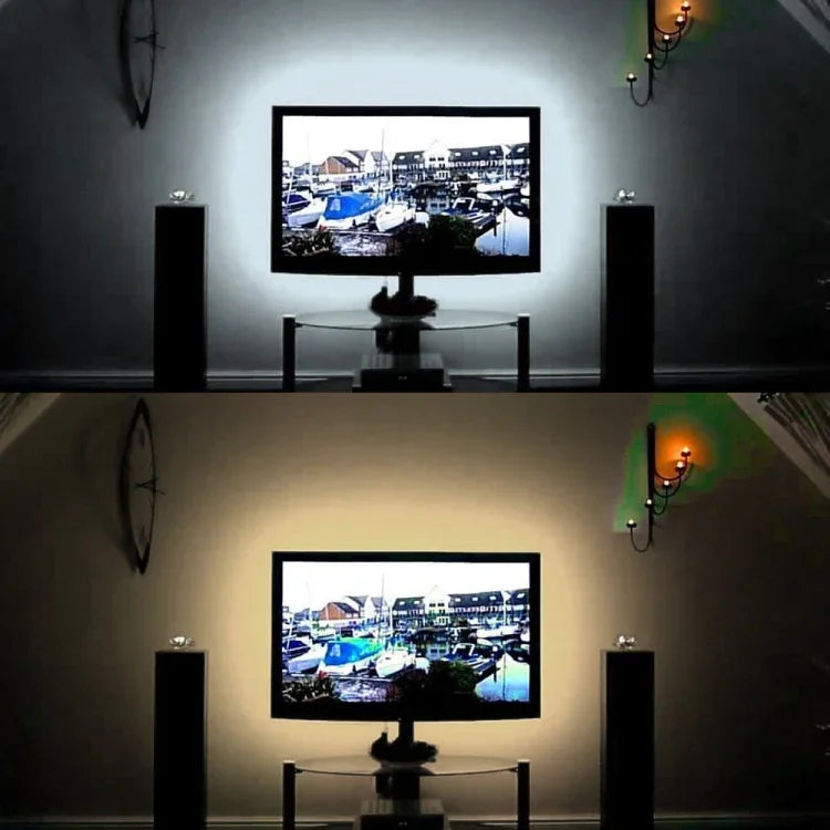 Luz de Tira LED Epóxi SMD 2835 Alimentada por USB Lâmpada Decorativa de Mesa de Natal para Iluminação de Fundo de TV, 1m, 5m