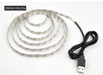 Luz de Tira LED Epóxi SMD 2835 Alimentada por USB Lâmpada Decorativa de Mesa de Natal para Iluminação de Fundo de TV, 1m, 5m