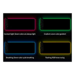 Tapete de rato com carregamento sem fios RGB01 10W, tapete de rato luminoso RGB, tamanho: 800 x 300 x 4 mm