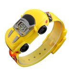 SKMEI 1241 Relógio Digital Infantil de Moda com Desenho Animado de Carro, Amarelo, Vermelho, Azul, Preto, Azul Claro