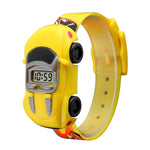 SKMEI 1241 Relógio Digital Infantil de Moda com Desenho Animado de Carro, Amarelo, Vermelho, Azul, Preto, Azul Claro