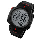 Relógio Digital Desportivo Masculino SKMEI 1068 à Prova de Água para Exterior, Estudante, Moda, Vermelho, Verde, Azul, Preto, Titânio, Dourado, Verde Exército