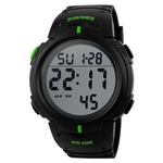 Relógio Digital Desportivo Masculino SKMEI 1068 à Prova de Água para Exterior, Estudante, Moda, Vermelho, Verde, Azul, Preto, Titânio, Dourado, Verde Exército