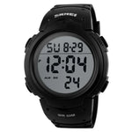 Relógio Digital Desportivo Masculino SKMEI 1068 à Prova de Água para Exterior, Estudante, Moda, Vermelho, Verde, Azul, Preto, Titânio, Dourado, Verde Exército
