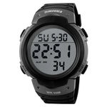 Relógio Digital Desportivo Masculino SKMEI 1068 à Prova de Água para Exterior, Estudante, Moda, Vermelho, Verde, Azul, Preto, Titânio, Dourado, Verde Exército