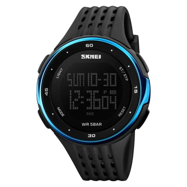 Relógio Eletrónico Multifuncional Masculino SKMEI 1219 Relógio Desportivo para Exterior, Verde, Azul, Preto, Ouro Rosa, Prateado