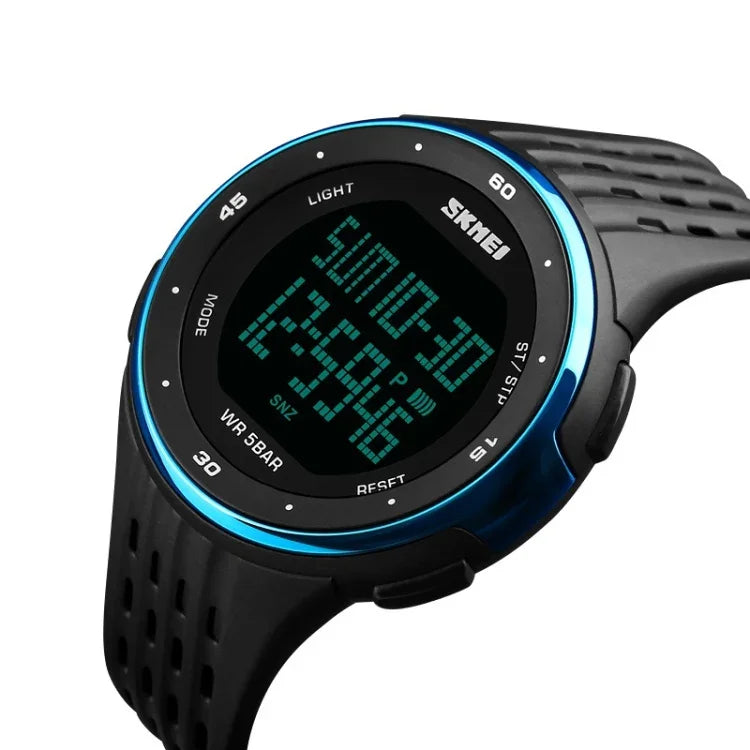 Relógio Eletrónico Multifuncional Masculino SKMEI 1219 Relógio Desportivo para Exterior, Verde, Azul, Preto, Ouro Rosa, Prateado