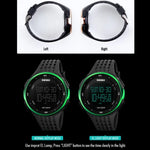 Relógio Eletrónico Multifuncional Masculino SKMEI 1219 Relógio Desportivo para Exterior, Verde, Azul, Preto, Ouro Rosa, Prateado