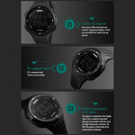 Relógio Eletrónico Multifuncional Masculino SKMEI 1219 Relógio Desportivo para Exterior, Verde, Azul, Preto, Ouro Rosa, Prateado