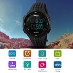 Relógio Eletrónico Multifuncional Masculino SKMEI 1219 Relógio Desportivo para Exterior, Verde, Azul, Preto, Ouro Rosa, Prateado