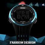 Relógio Eletrónico Multifuncional Masculino SKMEI 1219 Relógio Desportivo para Exterior, Verde, Azul, Preto, Ouro Rosa, Prateado