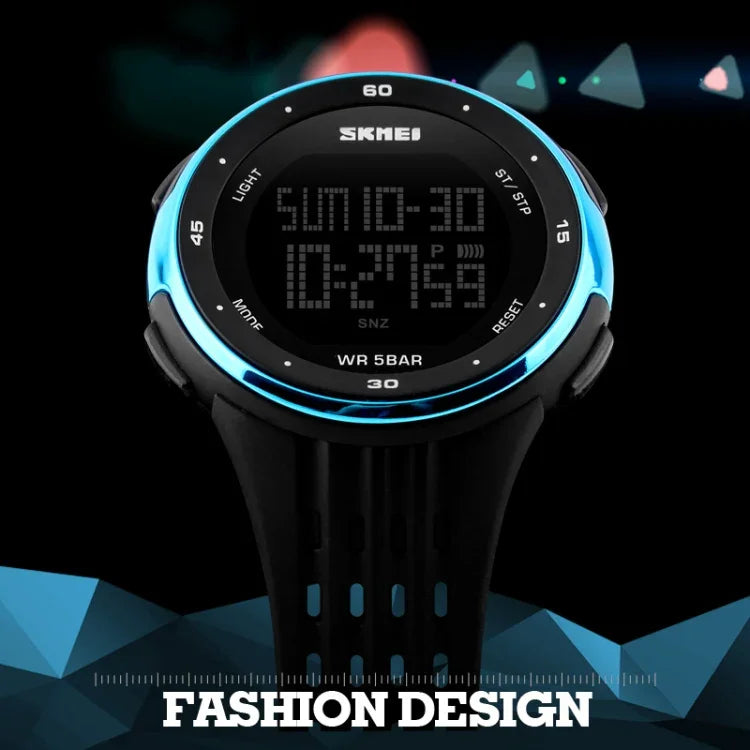 Relógio Eletrónico Multifuncional Masculino SKMEI 1219 Relógio Desportivo para Exterior, Verde, Azul, Preto, Ouro Rosa, Prateado