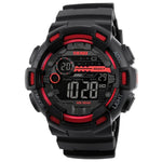 Relógio Desportivo Masculino SKMEI 1243 Relógio Digital à Prova de Água para Exterior, Vermelho, Preto, Dourado