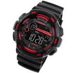 Relógio Desportivo Masculino SKMEI 1243 Relógio Digital à Prova de Água para Exterior, Vermelho, Preto, Dourado