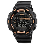 Relógio Desportivo Masculino SKMEI 1243 Relógio Digital à Prova de Água para Exterior, Vermelho, Preto, Dourado