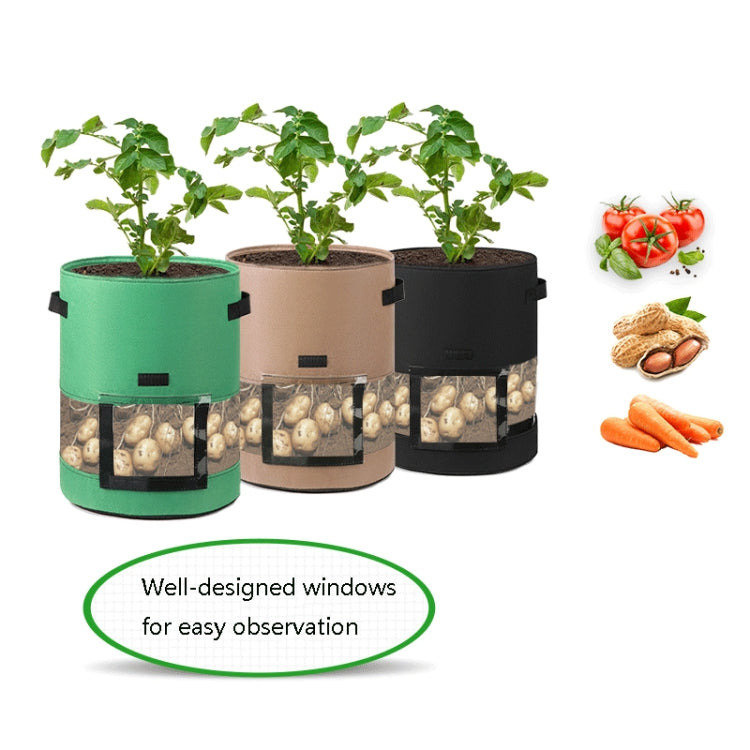 Saco Transparente para Batatas com Cobertura no Meio para Cultivo de Plantas 360 Graus, Grande (35x45cm) 43 Litros/10 Galões, Médio (30x35cm) 26 Litros/7 Galões