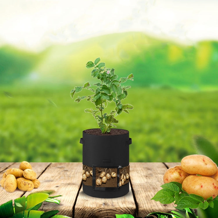 Saco Transparente para Batatas com Cobertura no Meio para Cultivo de Plantas 360 Graus, Grande (35x45cm) 43 Litros/10 Galões, Médio (30x35cm) 26 Litros/7 Galões