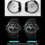 SKMEI 1357 Mens Multifunctional Sports Digital Watch Student Waterproof Watch, Red, Blue, Black