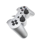 Comando com Fios, Vibração de Motor Duplo, Prateado, Comando de Injeção de Combustível Adequado para PS2, Para PS2