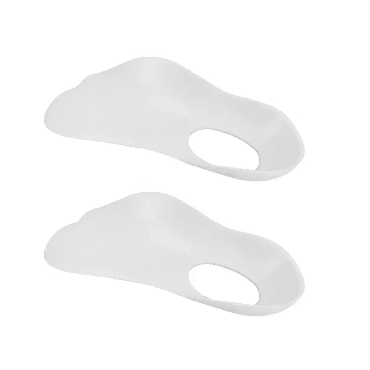 Palmilha Ortopédica para Pé Plano com Almofada de Suporte para Colapso do Arco para Adultos e Crianças, L (Branco)