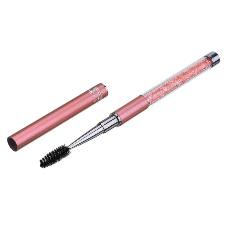 Escova para Pestanas com Haste de Plástico, Escova para Pestanas com Haste de Strass e Estojo para Caneta, Cores: Rosa, Vermelho Rosado, Dourado, Azul Royal, Azul Claro, Verde, Preto, Branco, Prateado, Roxo