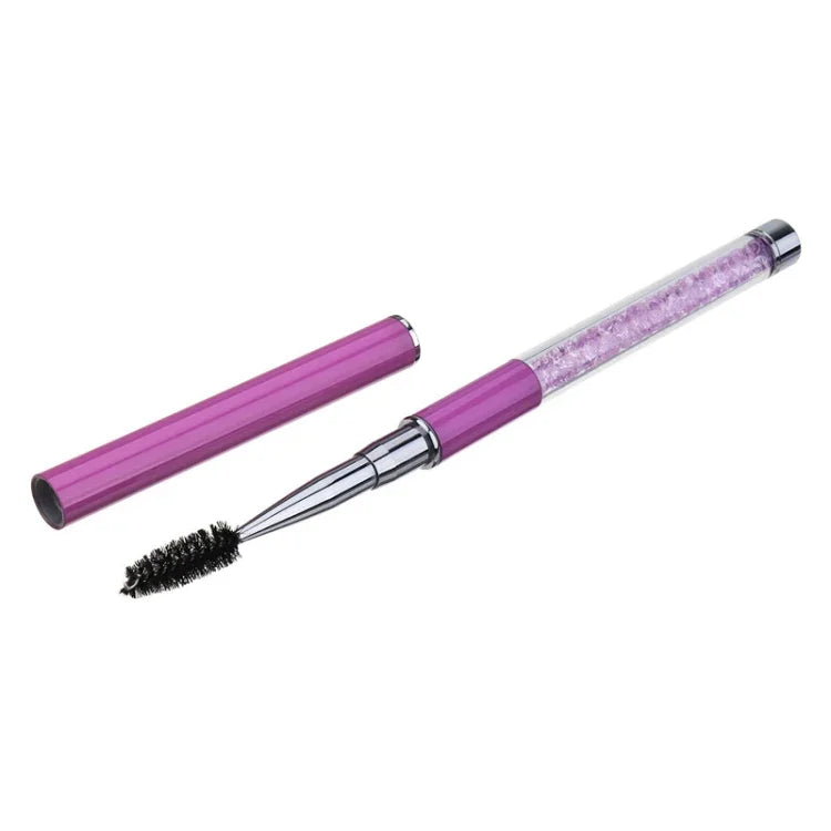 Escova para Pestanas com Haste de Plástico, Escova para Pestanas com Haste de Strass e Estojo para Caneta, Cores: Rosa, Vermelho Rosado, Dourado, Azul Royal, Azul Claro, Verde, Preto, Branco, Prateado, Roxo