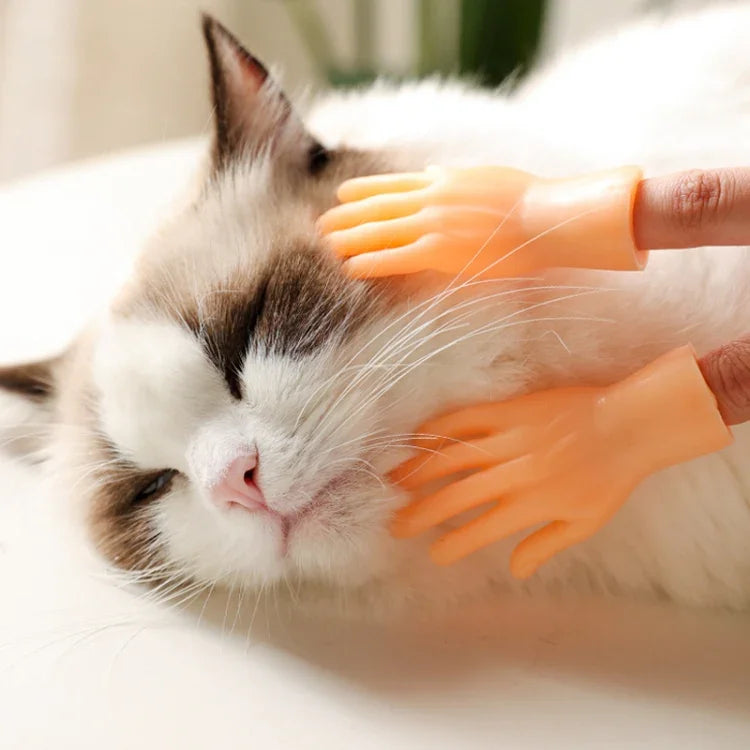 Dedais de Massagem para Animais e Luvas para Gatos, Dedal de Massagem