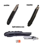 PR-08 Caneta Eletrónica para Quadro Branco Sem Fios 2.4G com 6 Teclas e 1600DPI, Caneta Multi-funções Mouse PPT Flip, Branco, Vermelho, Azul, Preto, Cinzento Prateado