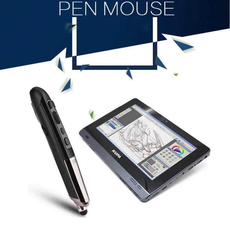 PR-08 Caneta Eletrónica para Quadro Branco Sem Fios 2.4G com 6 Teclas e 1600DPI, Caneta Multi-funções Mouse PPT Flip, Branco, Vermelho, Azul, Preto, Cinzento Prateado