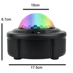 Mini Projetor de Luz Laser Bola Mágica 10W com Controlo por Som, Luz de Palco Flash, Plugue US, Plugue UE, Plugue UK, Plugue AU