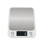 Balança Pequena para Alimentos de Cozinha em Aço Inoxidável, Balança Eletrónica Portátil, 5kg/1g (Preto), 10kg/1g (Preto), 5kg/1g (Branco), 10kg/1g (Branco)