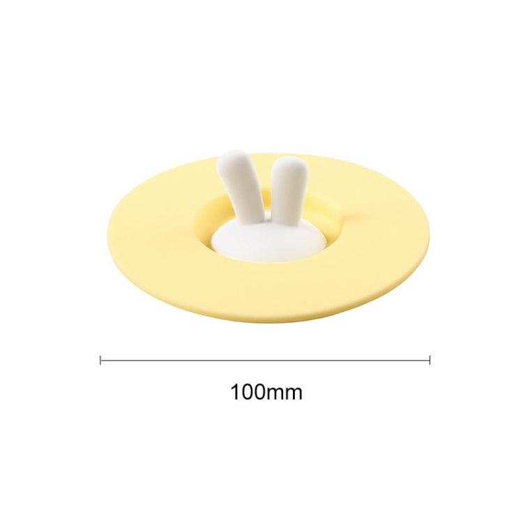 Tampa de Copo de Silicone em Forma de Orelhas de Coelho, Tampa de Vedação para Caneca Desenho Animado, Tampa à Prova de Pó e de Fugas, Amarelo, Verde, Rosa