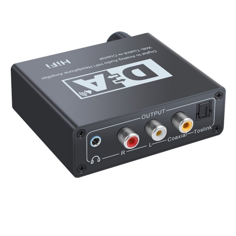 Conversor de Fibra Óptica para Áudio Analógico NK-C6, Volume Ajustável, Decodificador Digital para Analógico, Ficha UE, Ficha EUA, com Cabo USB