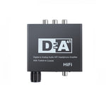 Conversor de Fibra Óptica para Áudio Analógico NK-C6, Volume Ajustável, Decodificador Digital para Analógico, Ficha UE, Ficha EUA, com Cabo USB