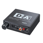 Conversor de Fibra Óptica para Áudio Analógico NK-C6, Volume Ajustável, Decodificador Digital para Analógico, Ficha UE, Ficha EUA, com Cabo USB
