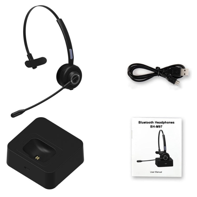 Auricular Mono Bluetooth 5.0 M97 com Base de Carregamento