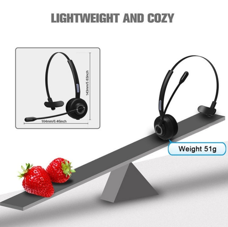 Auricular Mono Bluetooth 5.0 M97 com Base de Carregamento