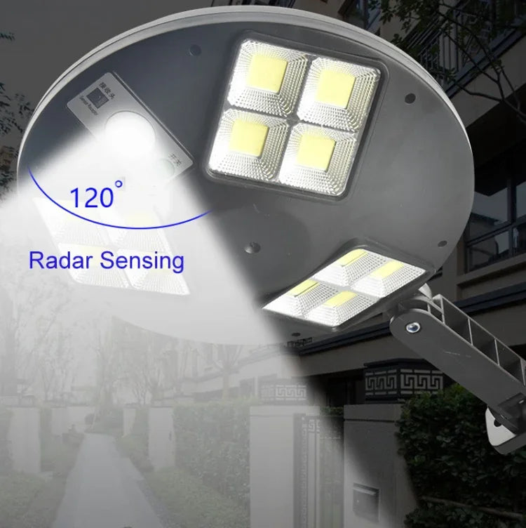 144 COB Lâmpada Solar com Sensor de Corpo Humano para Rua Jardim Luz de Parede com Controlo Remoto Luz de Segurança Exterior