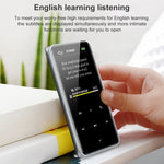 Leitor MP3 Portátil Bluetooth com Ecrã Tátil Gravador E-Book, 4GB, 8GB, 16GB, 32GB