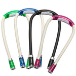 Candeeiro portátil de leitura em forma de U flexível LED mãos-livres para pescoço, lanterna, preto, verde, azul, rosa