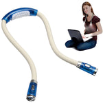 Candeeiro portátil de leitura em forma de U flexível LED mãos-livres para pescoço, lanterna, preto, verde, azul, rosa