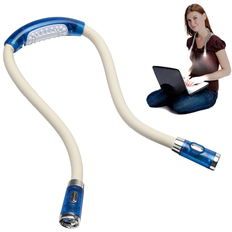 Candeeiro portátil de leitura em forma de U flexível LED mãos-livres para pescoço, lanterna, preto, verde, azul, rosa