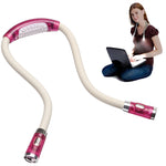 Candeeiro portátil de leitura em forma de U flexível LED mãos-livres para pescoço, lanterna, preto, verde, azul, rosa