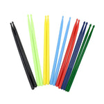 2 Pares de Baquetas para Bateria em Nylon, Amarelo, Azul Claro, Preto, Verde Claro, Vermelho, Azul Marinho, Verde Escuro